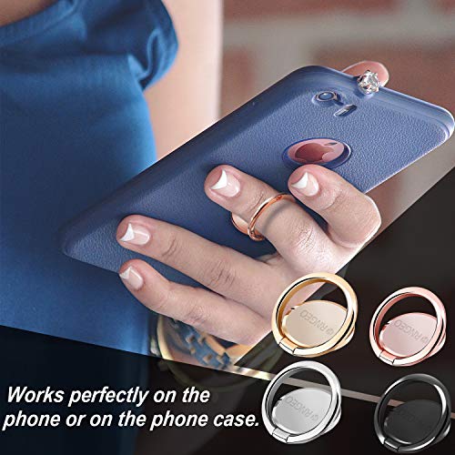 Finger Ring Stands Set,4 Pcs Universal Thin 360° Rotation Phone Rings - color: 4 Pack Finger Ring Stand
