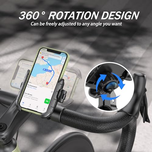 LOKTENWO Bike Motorcycle Phone Mount with Aluminum Alloy Mounting Base