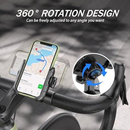 LOKTENWO Bike Motorcycle Phone Mount with Aluminum Alloy Mounting Base