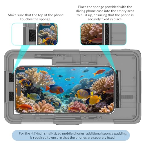 2026 Underwater Snorkeling Diving Phone Case for Phone 17/16/15/14/13/12Pro Max/Galaxy S26/S25/S24/S23.(50ft/15m) Professional Scuba Dive Waterproof Case Underwater Photo Video（Gray） - color: Gray