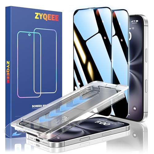 2 Pack for iPhone 16 Privacy Screen Protector 6.1 inch, [Military Grade Shatterproof] 9H Tempered Glass Protective Film, Fast & Easy Installation, Auto Alignment, Auto Dust-Elimination - size: iPhone 16