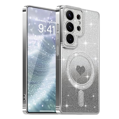 Lafunda Magnetic for Samsung Galaxy S26 Ultra Case Glitter, Black | Luxury Gold Edge Electroplating Case for Women Girls Men, Bling Silicone Shockproof Camera Protection Soft TPU Bumper Cover - color: Black, size: Samsung Galaxy S26 Ultra