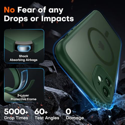 TOCOL for iPhone 11 Case, Compatible with MagSafe, Alpine Green - color: Alpine Green, size: Iphone 11