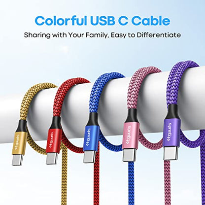 etguuds USB to USB C Cable 3ft, 5-Pack USB A to USB C Cable Fast Charging - size: 3ft