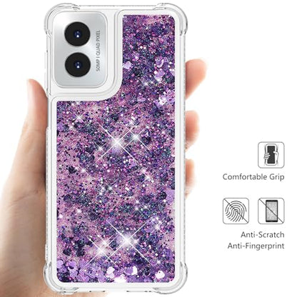 for Moto G Play 2024 Case with Screen Protector, Purple - color: Purple