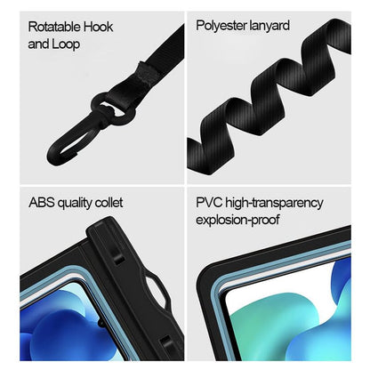 Floating Waterproof Phone Pouch Up to 7.2", Snorkeling Dry Bag with Lanyard, Protector Case for iPhone16 15 14 13 12 11 Pro Max Plus XR, Underwater Sensitivity Touch and Clarity Photography, Blue - color: Blue