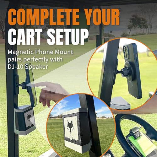 DESERT FOX GOLF Magnetic Golf Cart Phone Holder Mount for iPhone Android
