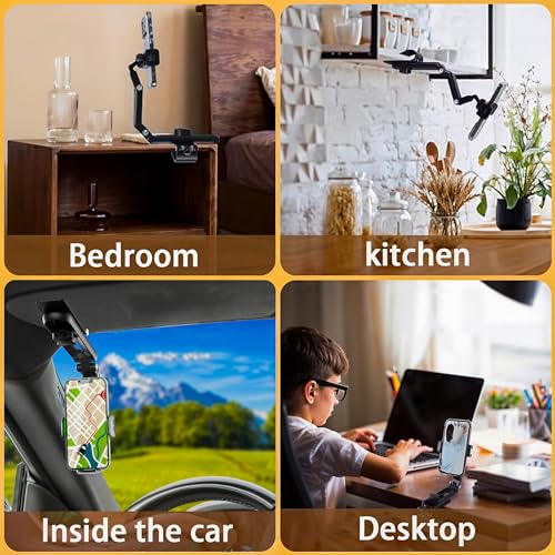 Sunvisor Phone Holder for Car | 360 Phone Holder Rotating Car Clip on Sun Visor Cellphone Holders | Universal 360 Dashboard Phone Holders | Auto Cell Phone Holder for Car Cellphone Automobile Cradles - style: C