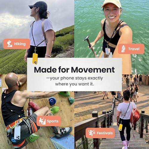 Pulpo 2 in 1 Anti Theft Phone Lanyard and Wrist Strap for iPhone and Android, Adjustable Cell Phone Leash and Universal Tether, Hands Free Strap for Travel Running and Everyday Use, Black - color: Black