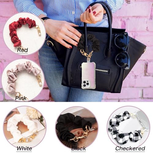 Phone Wrist Strap, Scrunchie Phone Lanyard with Tether Tab,Anti-Drop Hands-Free Wrist Strap (Red) - color: J