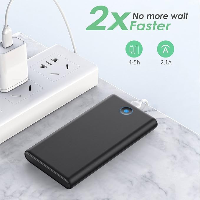 [2-Pack] Portable Charger Power Bank 20000mAh,Ultra Slim Fast Charging Battery Pack with Dual USB Outputs,Travel Essential Portable Phone Charger for iPhone 18/17/16/15/14/13,Galaxy S25, Android etc