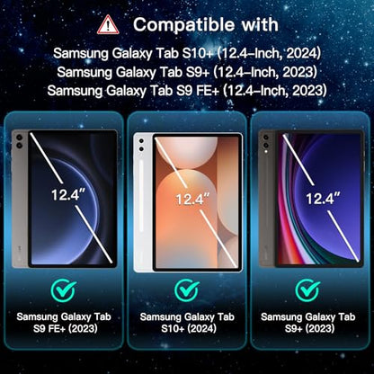 JETech Screen Protector for Galaxy Tab S10+/S9 FE+/S9+ 12.4", 2-Pack - size: TabS10Plus/S9Plus/S9FEPlus