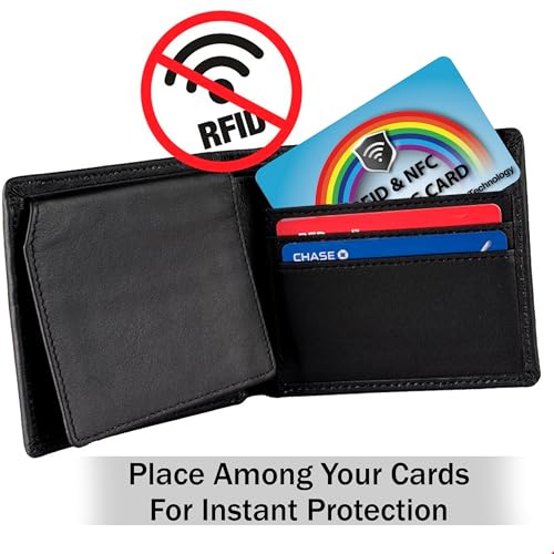 SaiTech IT 5 Pack RFID Blocking Card Protect Your Entire Wallet, Purse | Protect Cards from NFC Contactless Theft Wallet for Men & Women (Rainbow-Blue) - color: Rainbow