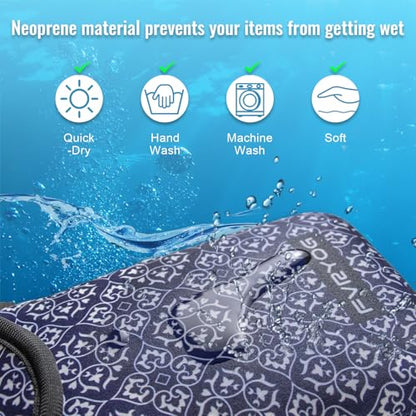 Neoprene Phone Sleeve Pouch Case Bag for Men Women w/Crossbody Strap/Neck Lanyard for iPhone 17/16/15/14 Pro Max, Samsung S25，Pixel 10 - color: Dark Blue Cell Phone Sleeves