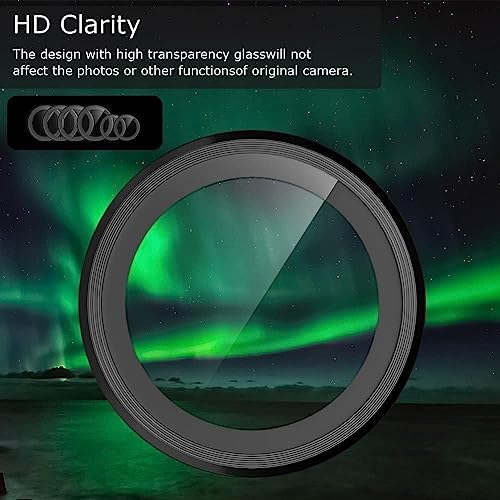 [2-Pack Camera Lens Protectors for Motorola Razr 40 Ultra, Scratch-Resistant HD Clarity Ultra-Thin Tempered Glass Camera Cover with Aluminum Edging,Individual Metal Lens Cover,Black - color: Black