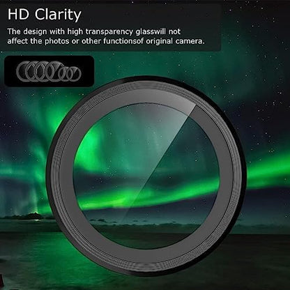 [2-Pack Camera Lens Protectors for Motorola Razr 50 Ultra, Scratch-Resistant HD Clarity Ultra-Thin Tempered Glass Camera Cover with Aluminum Edging,Individual Metal Lens Cover,Black - color: Black