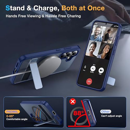 for Samsung Galaxy S25 Case with MagSafe Blue - color: Blue, size: Galaxy S25 with Stand