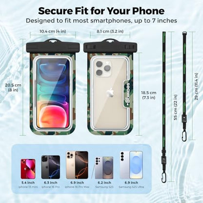 SEAWAG Waterproof Pouch for Smartphone Universal Size (Camouflage) - color: Camouflage