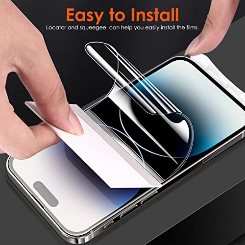 [2+2 for iPhone 15 Pro Privacy Screen Protector (NOT Glass) with Tempered Glass Camera Lens Protector, Anti-Spy Non-breakable Soft Flexible TPU Hydrogel Film Screen Protector for iPhone 15 Pro - size: iPhone 15 Pro(6.1")