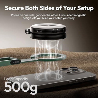ULANZI MA60 Phone Tripod for Magsafe, Aluminium Mini Phone Stand Green - color: Green