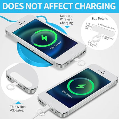 Hovmwey Phone Tether Tab, 2 Pack Cell Phone Lanyard Patch Without Adhesive, Phone Strap Replacement Part for All Full Phone Cases (White) - color: White