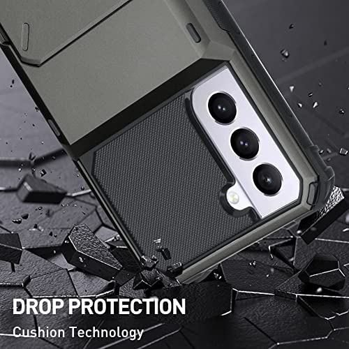 Wallet Case for Samsung Galaxy S22 with 4 Card Credit Card Holder - color: Gray, size: Samsung Galaxy S22