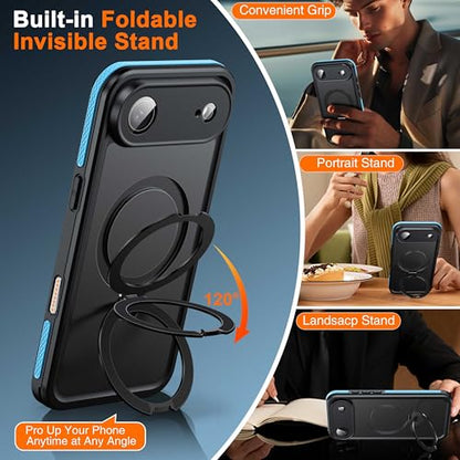 Oterkin Magnetic Stand for iPhone Air Case Waterproof IP68, Blue - color: Blue, size: iPhone Air 6.5''