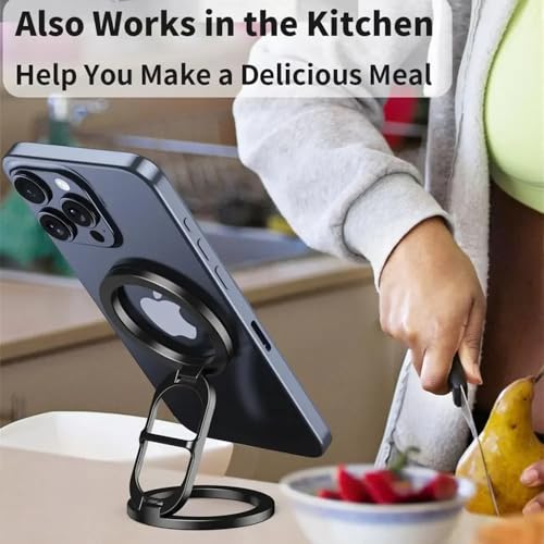 Gym Magnetic Phone Holder - Silver, Dual Magnet, 360° Rotation, Attach to Metal Surfaces, Compatible with iPhone 16/15/14/13/12, Samsung, MagSafe Case & All Smartphones, Portable Phone Mount - color: Metalic Silver