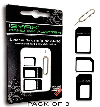 iSYFIX 3X Pack SIM Card Adapter