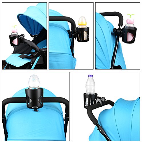 Accmor Stroller Cup Holder, Cup Holder for Walker Bike Wheelchair - color: All Black & All Black
