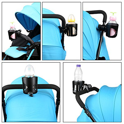 Accmor Stroller Cup Holder, Cup Holder for Walker Bike Wheelchair - color: All Black & All Black