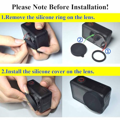 ULBTER Screen Protector for DJI OSMO Action 5 Pro + Lens cap Cover [6+2Pcs] - size: Action 5 Pro