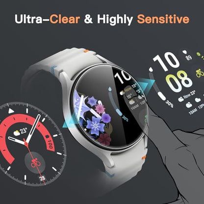 JETech Screen Protector for Samsung Galaxy Watch 7/6 44mm, 3-Pack | Tempered Glass Protection, HD Clear, Anti-Scratch Design - size: Galaxy Watch 7/6 44mm
