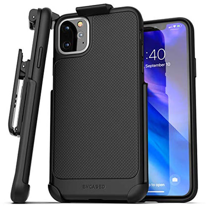 Encased iPhone 11 Pro Belt Clip Case (Thin Armor) Slim Grip Cover with Holster - Black - size: iPhone 11 Pro