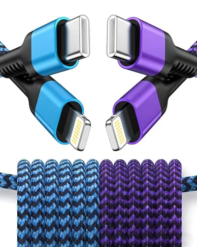 2Pack/6FT iPhone 17e 17 16e Pro Max Charging Cord 2 in 1, USB C to USB C - size: 6 FT, style: USB-C to Lightning