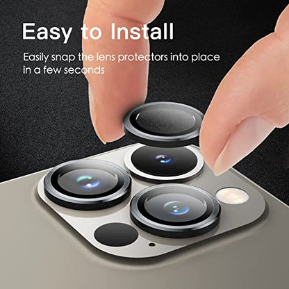 JETech Camera Lens Protector for iPhone 13 Pro Max/13 Pro, Graphite, 1 Set - color: Graphite