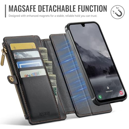 for iPhone 17 Pro Max - Phone Case Wallet Magnetic, Black - color: Black, size: iPhone 17 Pro Max