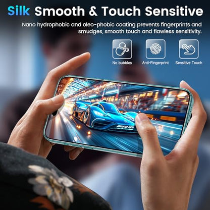 Fotbor for 3Pack iPhone 16 Plus Screen Protector with 3Pack Camera Lens Protector, 9H+ Tempered Glass Easy Installation Kit, Case Friendly iPhone 16 Plus - size: iPhone 16 Plus-6.7 inch
