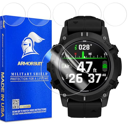 ArmorSuit 6 Pack for Garmin Descent G2 / G1 Screen Protector MilitaryShield HD Clear TPU Film - Made in USA - size: Descent G1 Solar