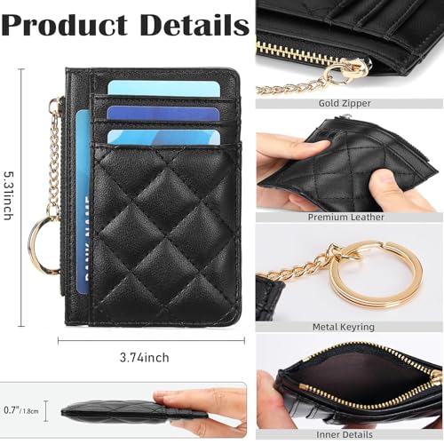 Crossbody Phone Strap with Wallet,Adjustable Crossbody Cell Phone Lanyard for iPhone with Phone Tethers & Retractable ID Badge Card Holder- Black - color: With Retractable Keychain-black