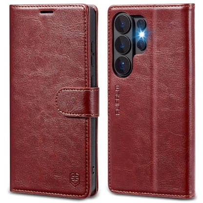 FLIPALM Wallet Case for Samsung Galaxy S26 Ultra 6.9", Brown | Card Holder, RFID Blocking, PU Leather Folio Flip, Kickstand, Protective Shockproof Cover - color: Brown, size: Samsung Galaxy S26 Ultra