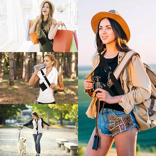 Clip and Go Phone Strap with Zippered Pouch,Phone Strap with Cellphone Chain Accessories - color: Black