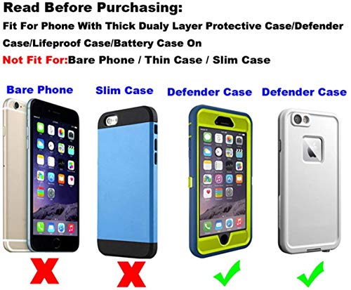 Holster for iPhone 17 17 Pro 16 16 Pro 15 15 Pro 14 14 Pro 13 13 Pro 12 12 Pro 11 11 Pro Belt Holster Fit with Thick Defender Case Hybrid Armor Protective Case On