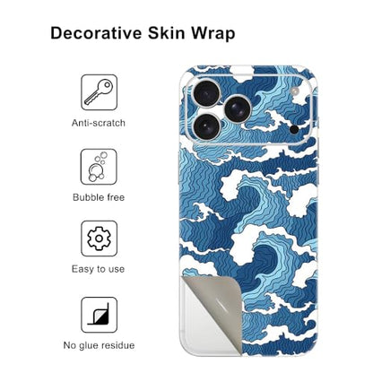 Skin Wrap Compatible with 13/14/15/16/17 Pro Max (Blue, 17 Pro Max) - color: Blue, size: 17 Pro Max