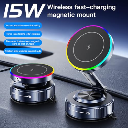for MagSafe Car Mount Charger,15W Wireless Charge,Phone Holder for Your Car