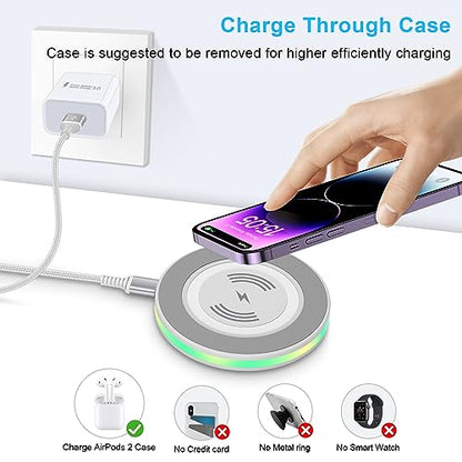 Wireless Charger Samsung Fast Charging Pad Phone Android Charger Station