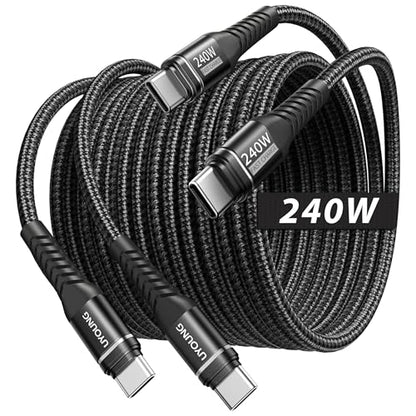 USB C to USB C Cable 240W Fast Charging 6FT, USBC to C Cable iPhone USB C - color: Black, size: 6FT, style: 240W USB C to USB C