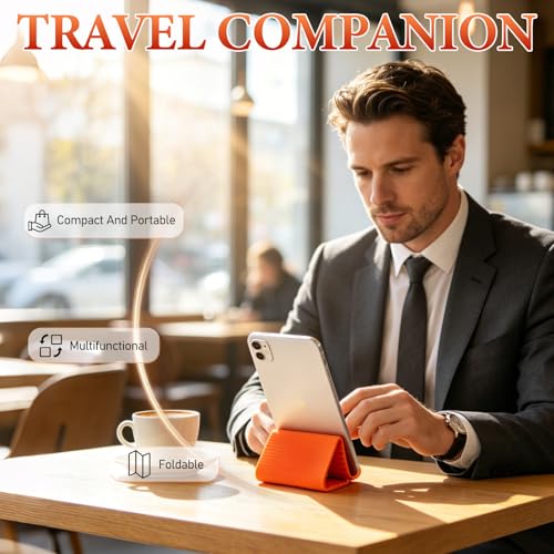 Portable Foldable Silicone Aluminum Phone Holder, Upgrade Flexible Silicone Phone Stand, Adjustable Anti-Slip Desktop Mount for Home Office Travel, Folded into Any Shape (Black) - color: Black