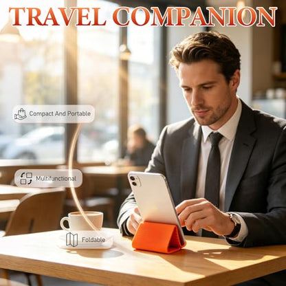 Portable Foldable Silicone Aluminum Phone Holder, Upgrade Flexible Silicone Phone Stand, Adjustable Anti-Slip Desktop Mount for Home Office Travel, Folded into Any Shape (Black) - color: Black