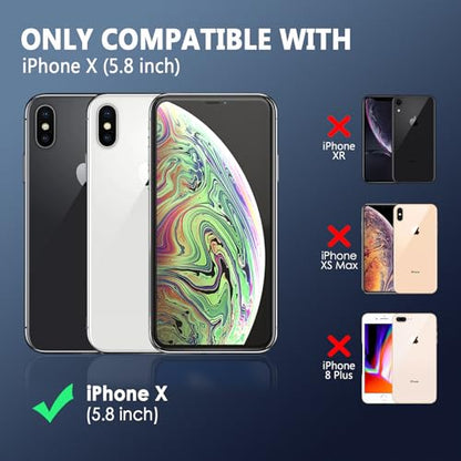 FanTEK Phone Case Compatible with iPhone X, iPhone Xs Case, Anti-Scratch & Fingerprint Phone Case Protective Cover, Matte Black - size: iPhone X/Xs